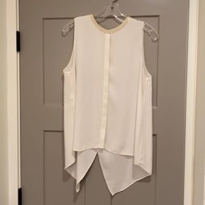 Rachel Roy Cream Polyester Blouse with open back